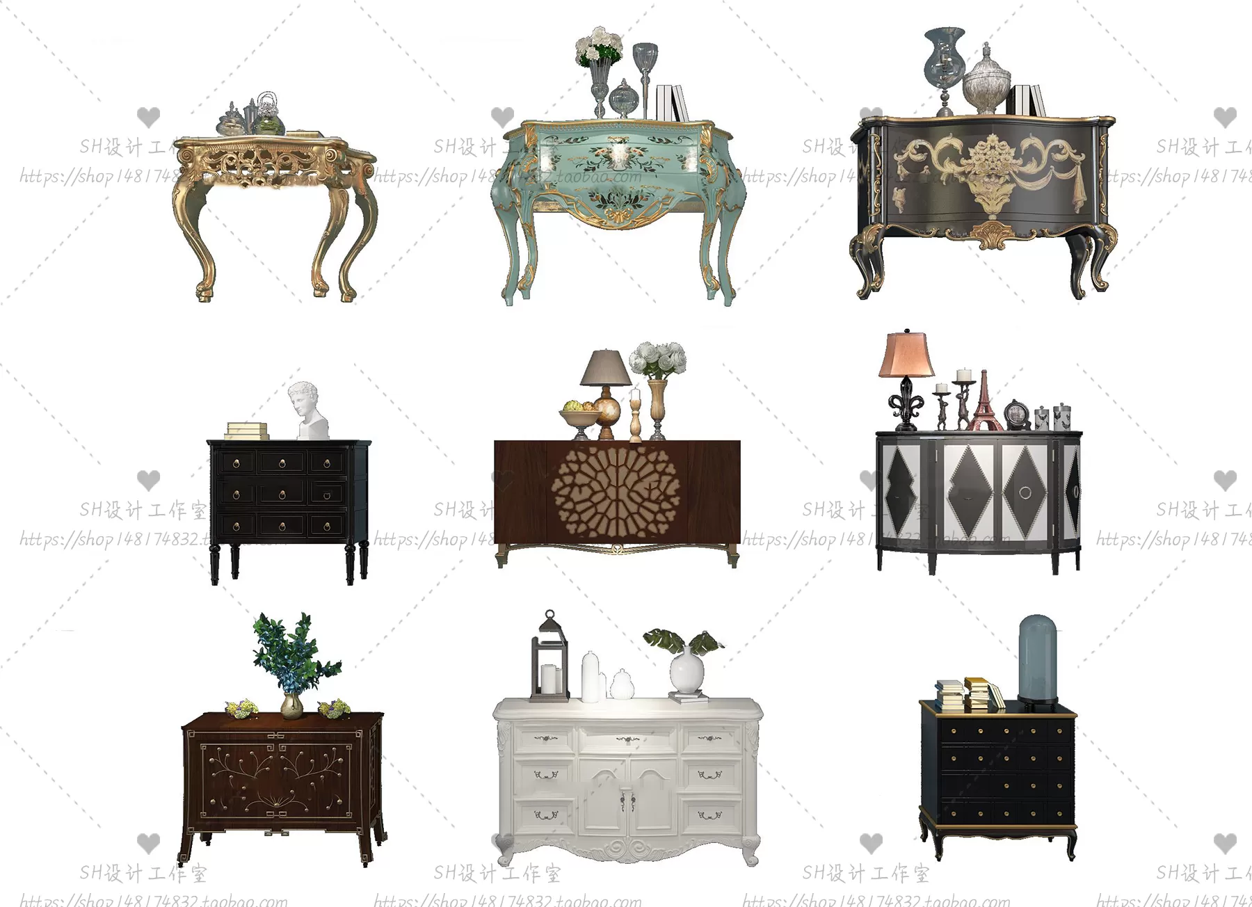 3DSKYFREE – LIVINGROOM - SIDEBOARD - A 3DS MAX MODELS