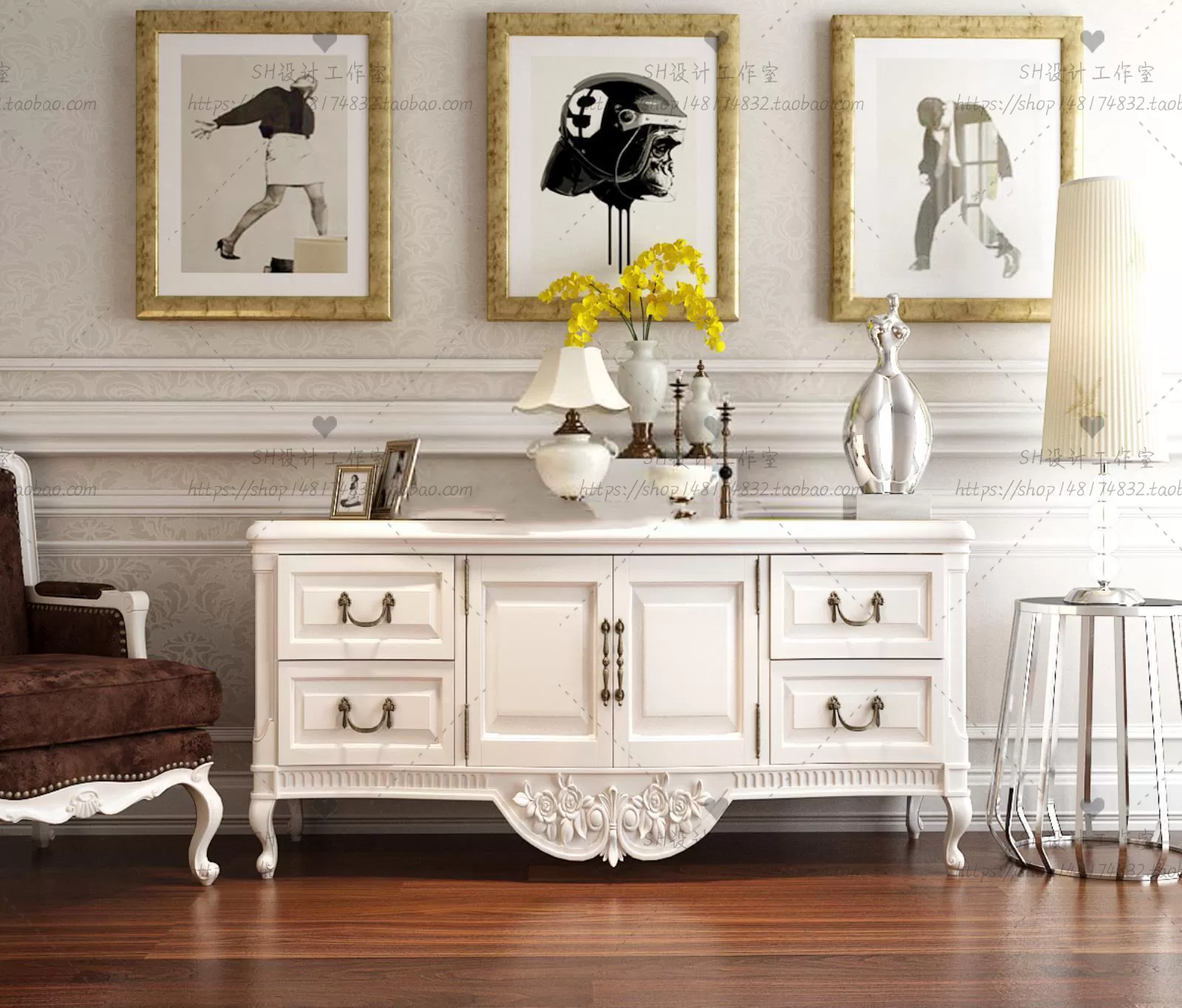 3DSKYFREE – LIVINGROOM - SIDEBOARD - A 3DS MAX MODELS