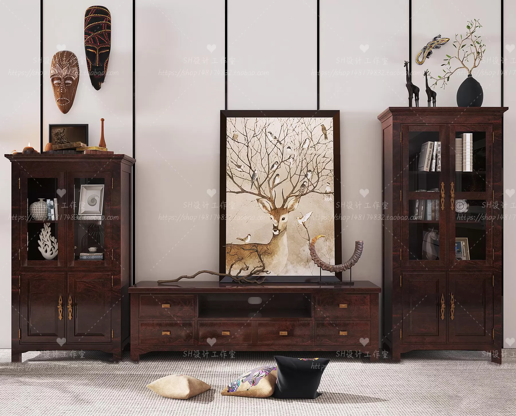 3DSKYFREE – LIVINGROOM - SIDEBOARD - A 3DS MAX MODELS