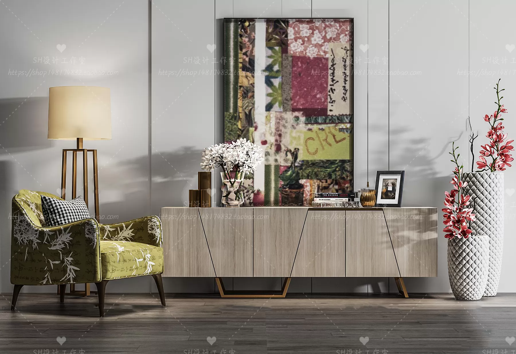 3DSKYFREE – LIVINGROOM - SIDEBOARD - A 3DS MAX MODELS