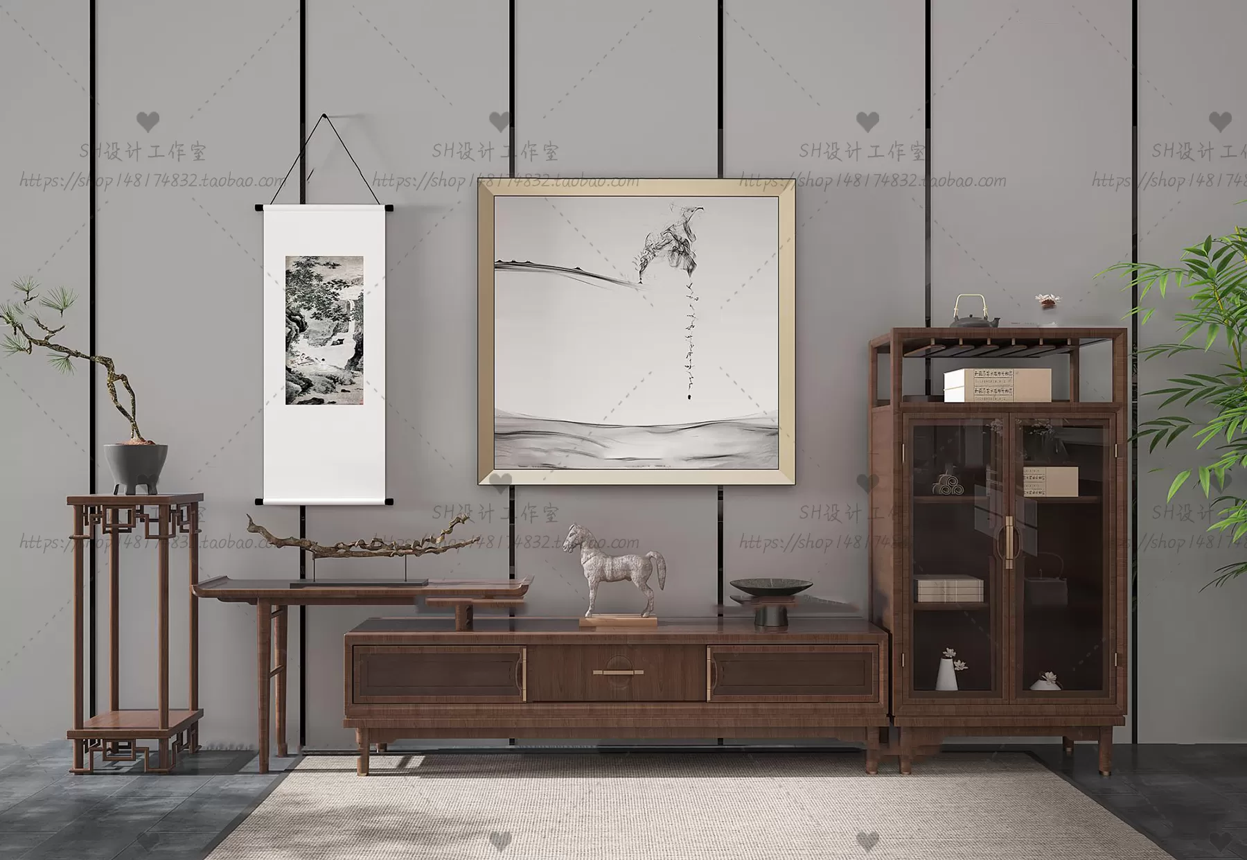 3DSKYFREE – LIVINGROOM - SIDEBOARD - A 3DS MAX MODELS