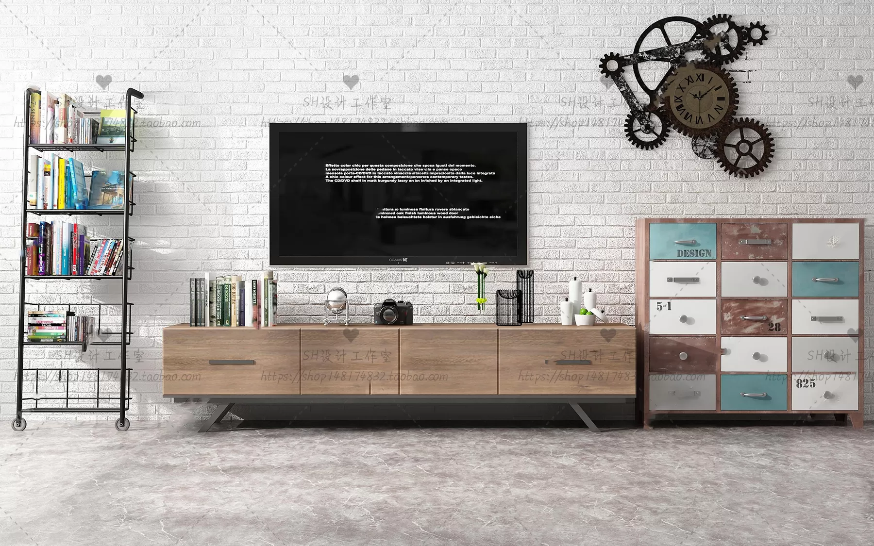 3DSKYFREE – LIVINGROOM - SIDEBOARD - A 3DS MAX MODELS