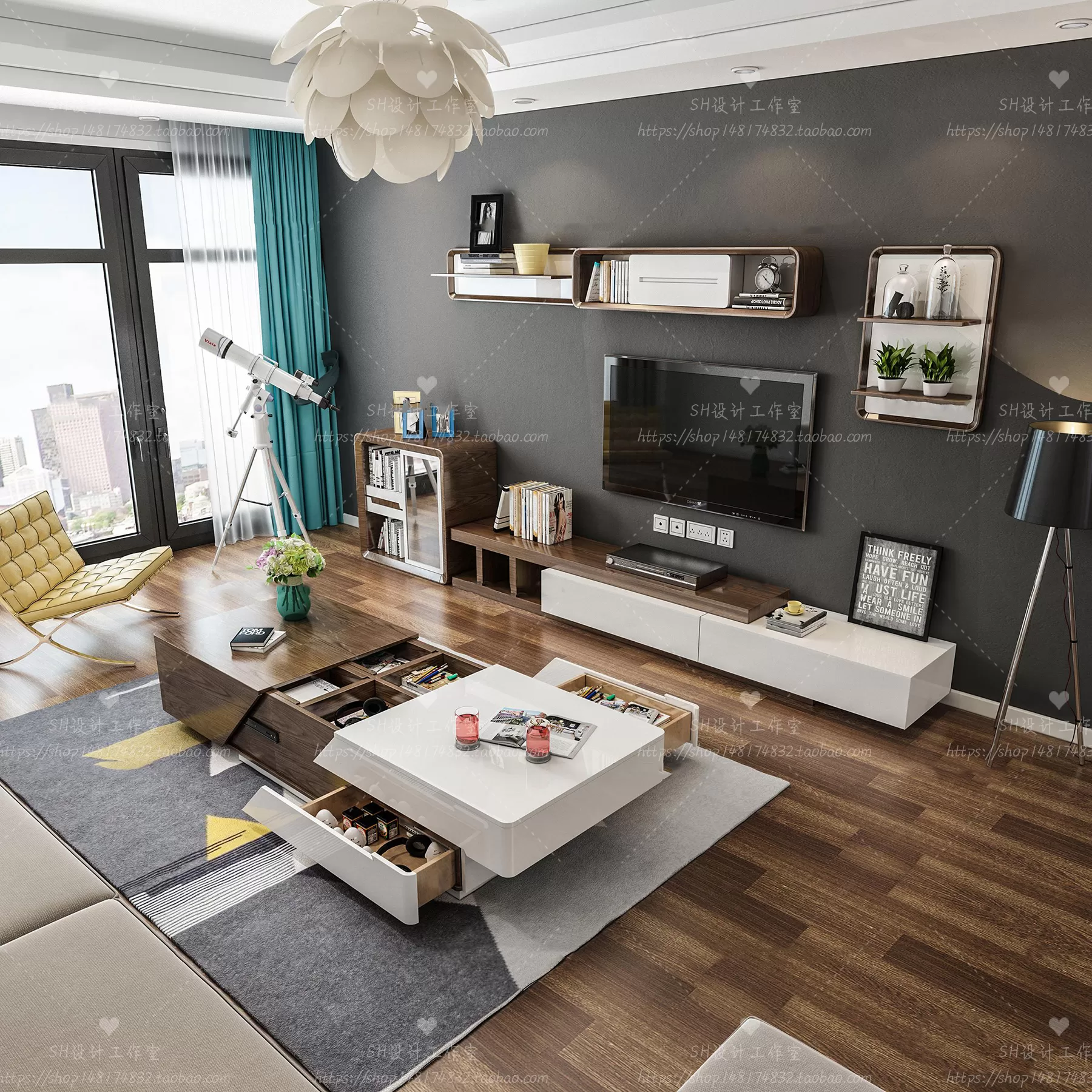 3DSKYFREE – LIVINGROOM - SIDEBOARD - A 3DS MAX MODELS