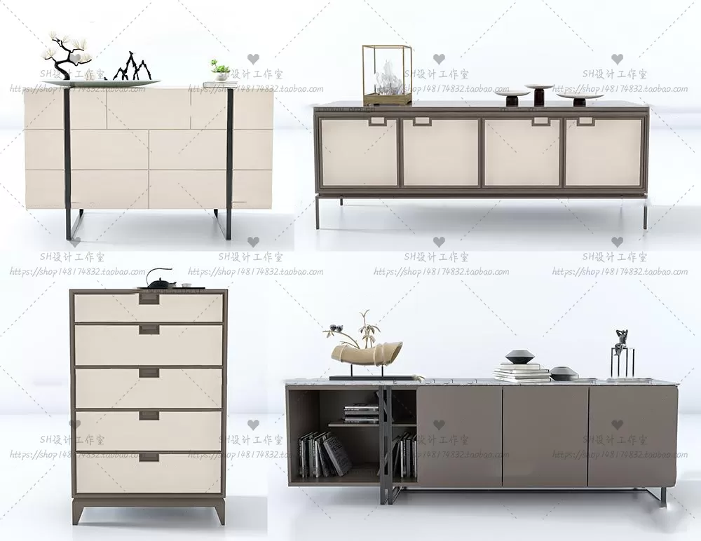 DECOR HELPER – LIVINGROOM – SIDEBOARD – A 3D MODELS – 67