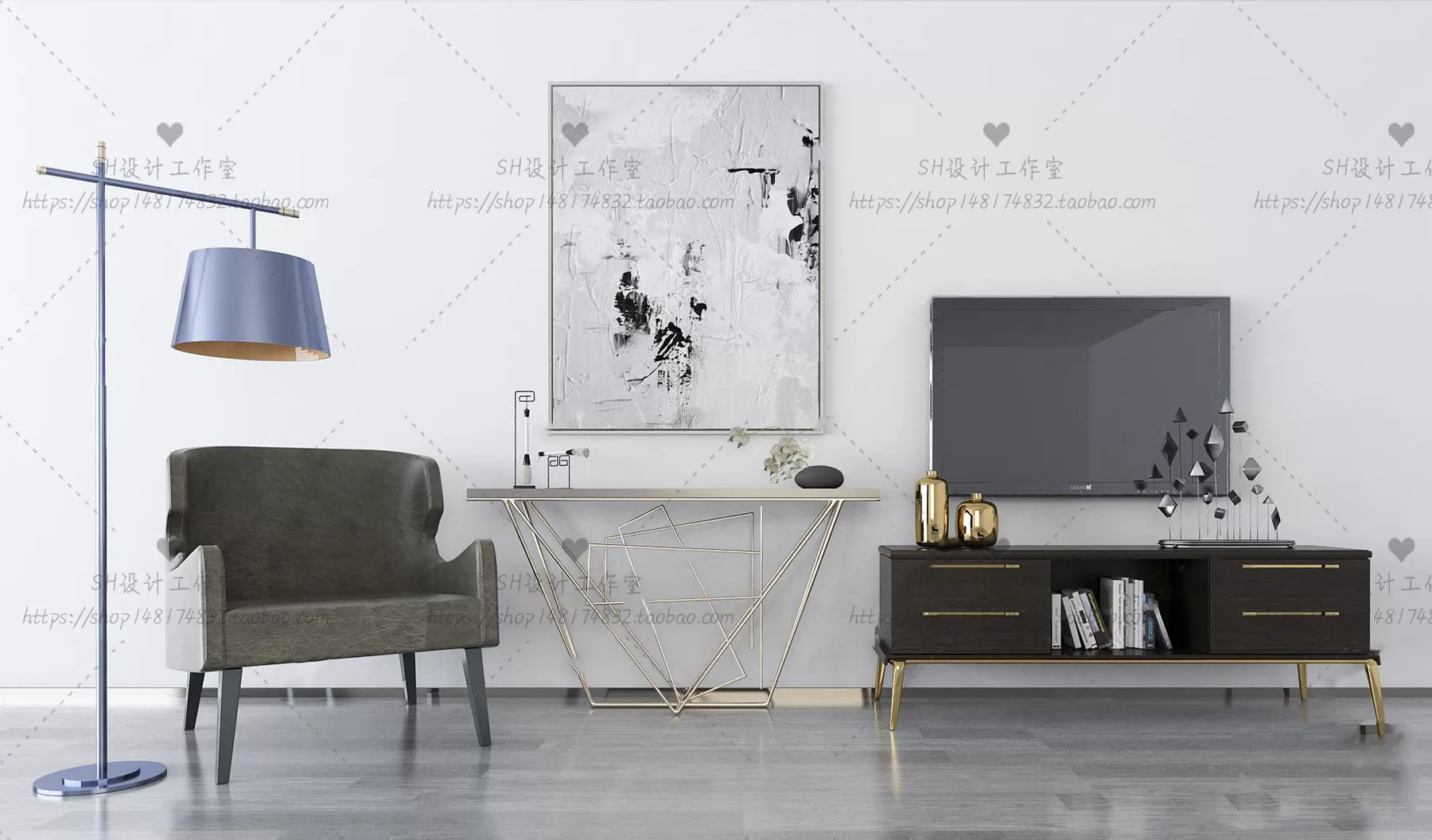 3DSKYFREE – LIVINGROOM - SIDEBOARD - A 3DS MAX MODELS