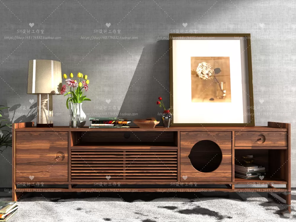 3DSKYFREE – LIVINGROOM - SIDEBOARD - A 3DS MAX MODELS