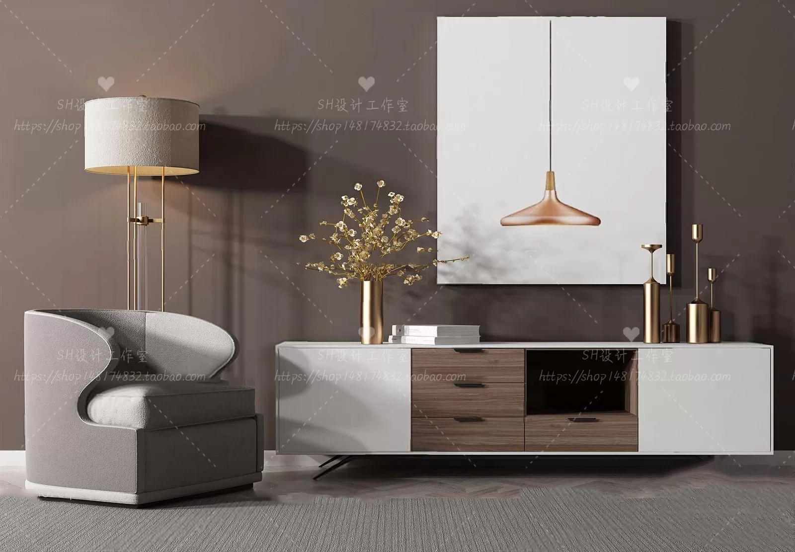 3DSKYFREE – LIVINGROOM - SIDEBOARD - A 3DS MAX MODELS