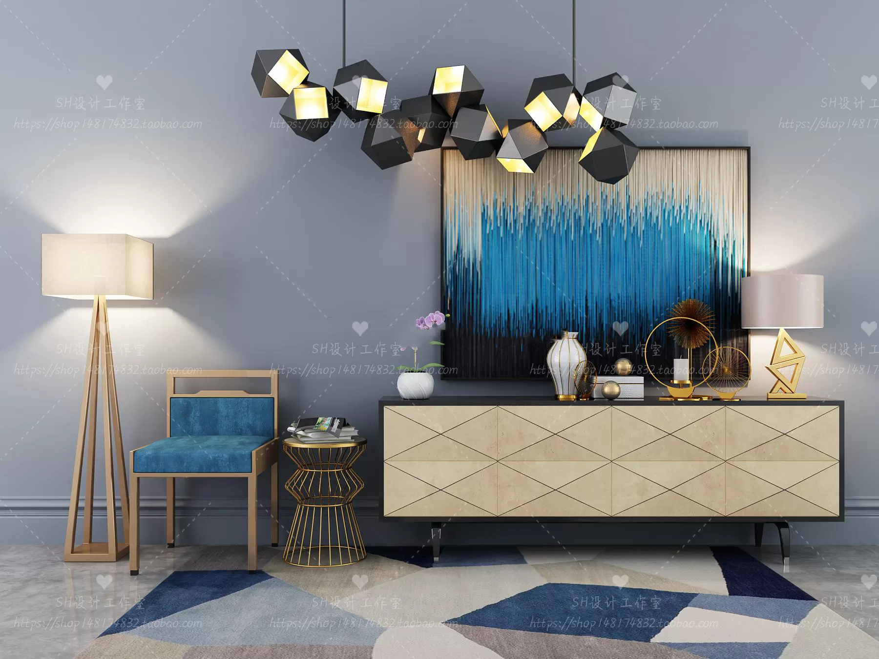 3DSKYFREE – LIVINGROOM - SIDEBOARD - A 3DS MAX MODELS