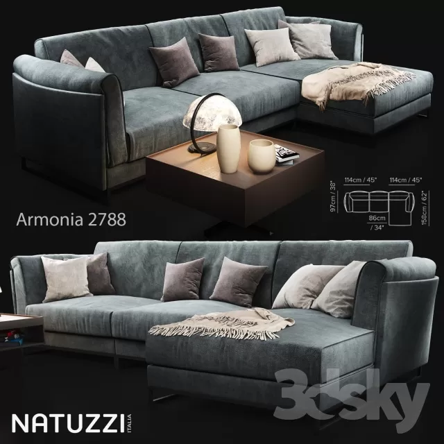 3DSKYFREE – LIVINGROOM - SOFA 3DS MAX MODELS