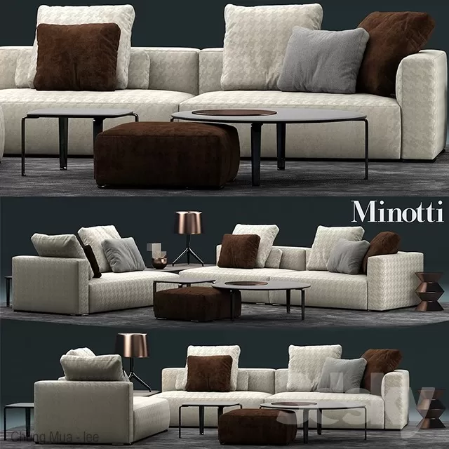 3DSKYFREE – LIVINGROOM - SOFA 3DS MAX MODELS