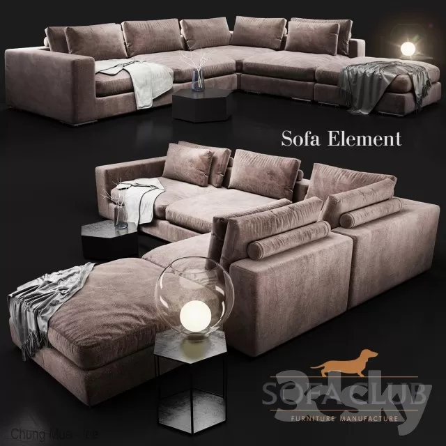 3DSKYFREE – LIVINGROOM - SOFA 3DS MAX MODELS