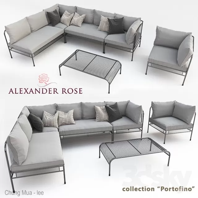 3DSKYFREE – LIVINGROOM - SOFA 3DS MAX MODELS