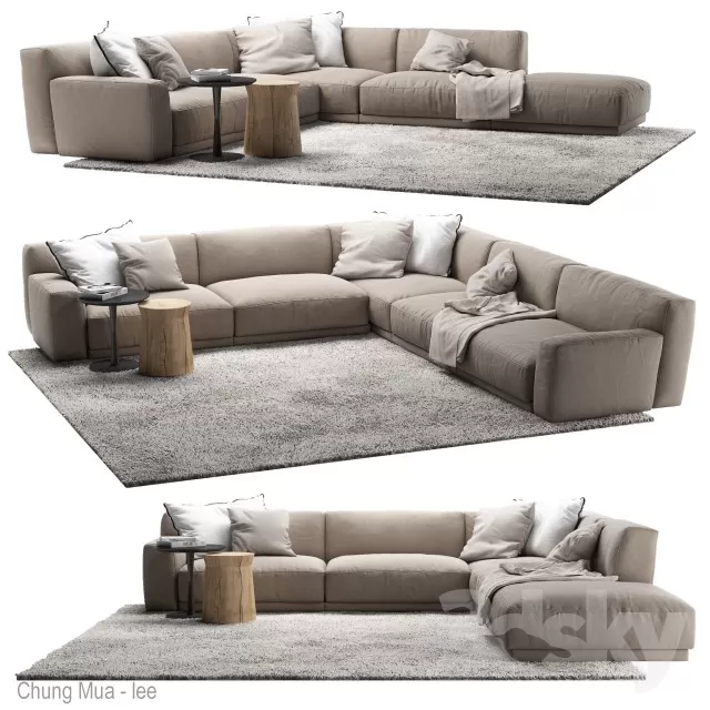 3DSKYFREE – LIVINGROOM - SOFA 3DS MAX MODELS