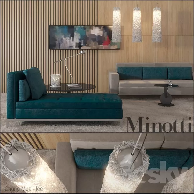 3DSKYFREE – LIVINGROOM - SOFA 3DS MAX MODELS