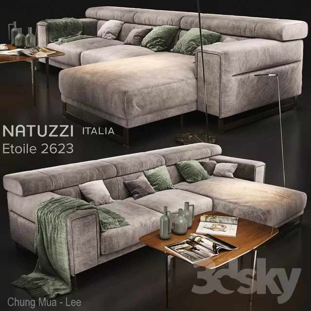 3DSKYFREE – LIVINGROOM - SOFA 3DS MAX MODELS