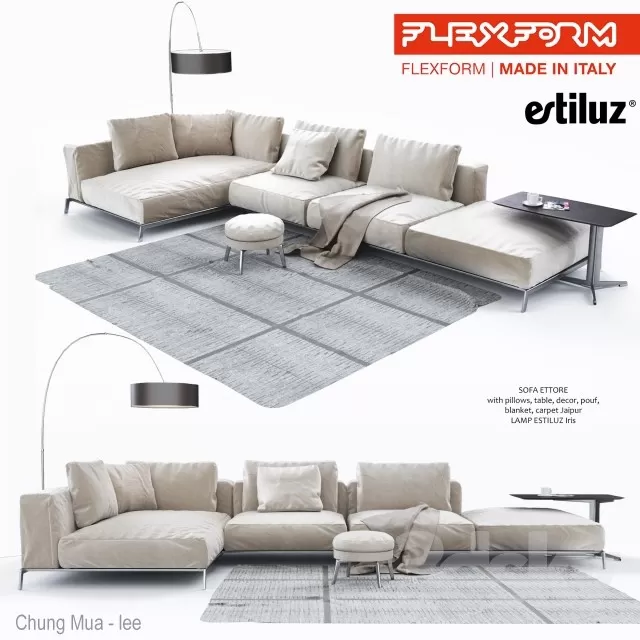 3DSKYFREE – LIVINGROOM - SOFA 3DS MAX MODELS