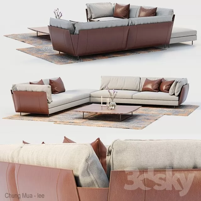 3DSKYFREE – LIVINGROOM - SOFA 3DS MAX MODELS