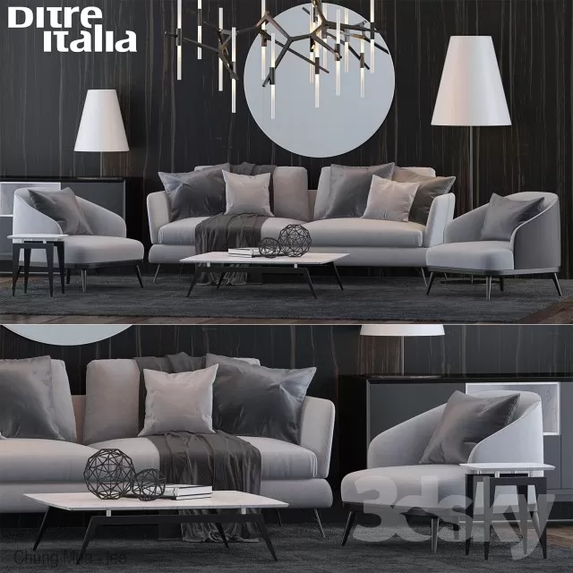 3DSKYFREE – LIVINGROOM - SOFA 3DS MAX MODELS