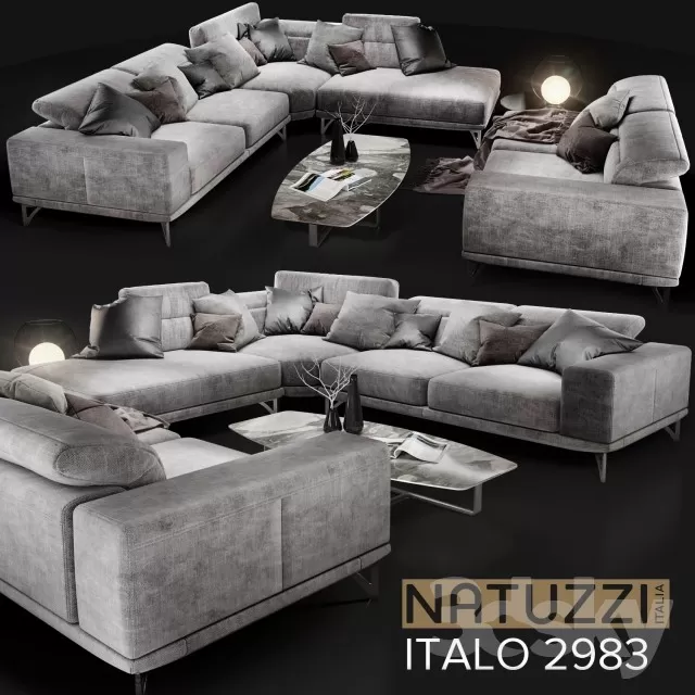 3DSKYFREE – LIVINGROOM - SOFA 3DS MAX MODELS
