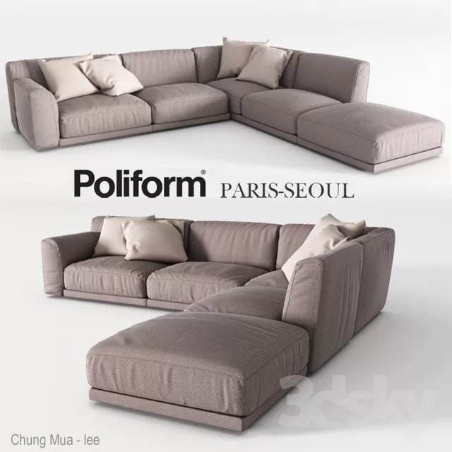 3DSKYFREE – LIVINGROOM - SOFA 3DS MAX MODELS
