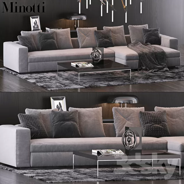 3DSKYFREE – LIVINGROOM - SOFA 3DS MAX MODELS