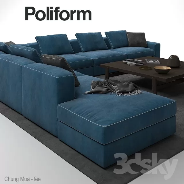 3DSKYFREE – LIVINGROOM - SOFA 3DS MAX MODELS