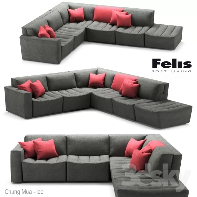 3DSKYFREE – LIVINGROOM - SOFA 3DS MAX MODELS