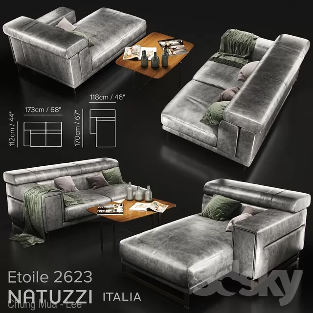 3DSKYFREE – LIVINGROOM - SOFA 3DS MAX MODELS