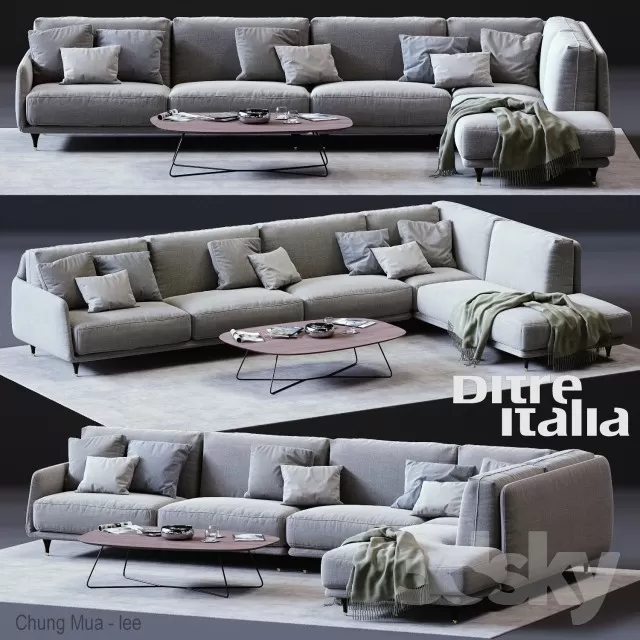 3DSKYFREE – LIVINGROOM - SOFA 3DS MAX MODELS