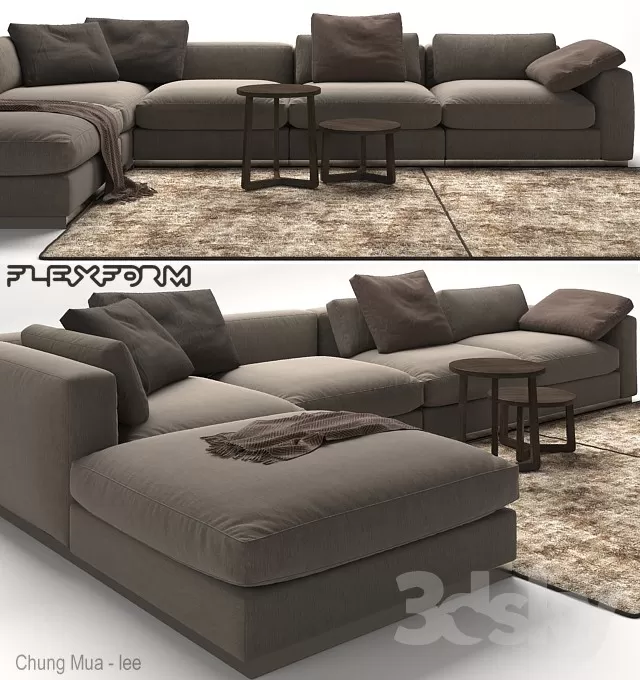 3DSKYFREE – LIVINGROOM - SOFA 3DS MAX MODELS
