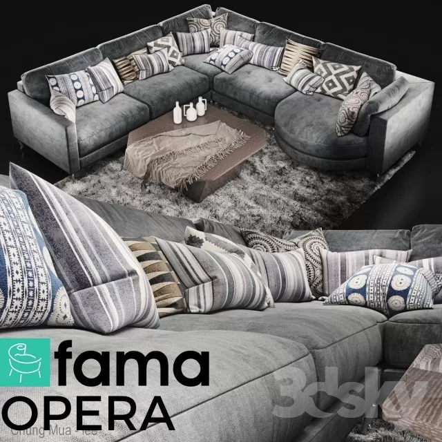 3DSKYFREE – LIVINGROOM - SOFA 3DS MAX MODELS