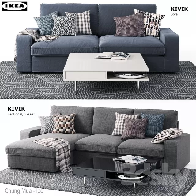 3DSKYFREE – LIVINGROOM - SOFA 3DS MAX MODELS