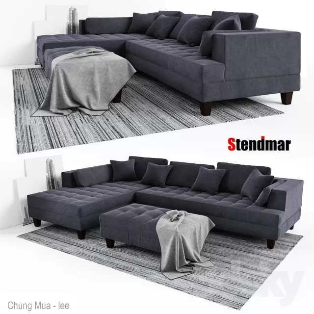 3DSKYFREE – LIVINGROOM - SOFA 3DS MAX MODELS