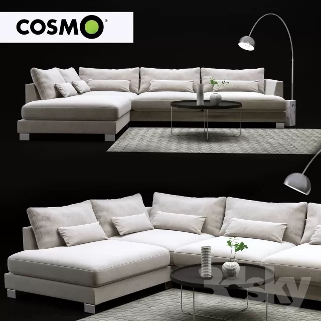 3DSKYFREE – LIVINGROOM - SOFA 3DS MAX MODELS