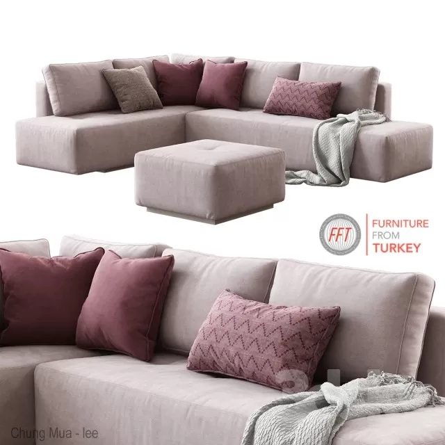 3DSKYFREE – LIVINGROOM - SOFA 3DS MAX MODELS