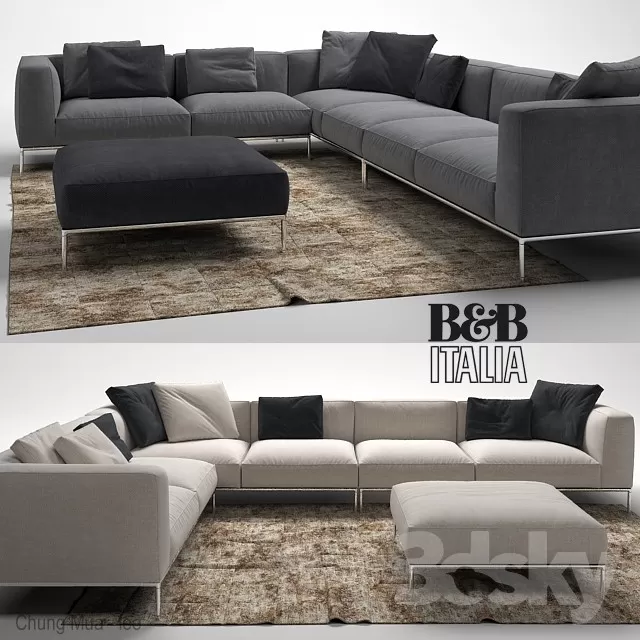3DSKYFREE – LIVINGROOM - SOFA 3DS MAX MODELS