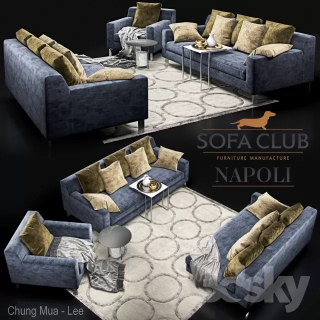 3DSKYFREE – LIVINGROOM - SOFA 3DS MAX MODELS