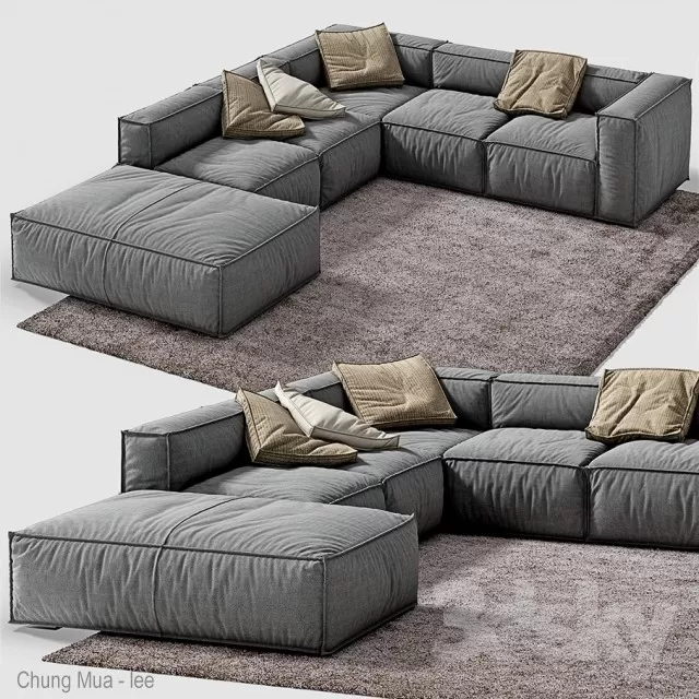3DSKYFREE – LIVINGROOM - SOFA 3DS MAX MODELS