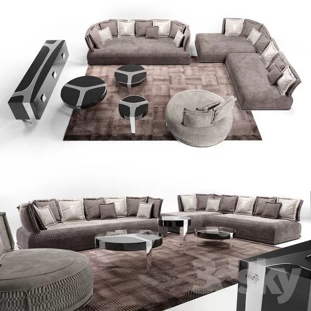 3DSKYFREE – LIVINGROOM - SOFA 3DS MAX MODELS