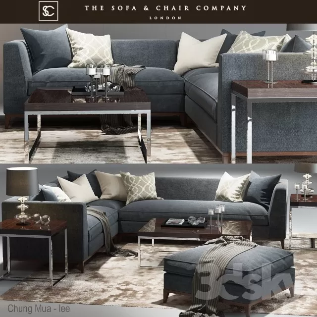 3DSKYFREE – LIVINGROOM - SOFA 3DS MAX MODELS