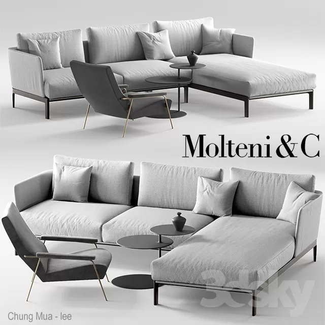 3DSKYFREE – LIVINGROOM - SOFA 3DS MAX MODELS