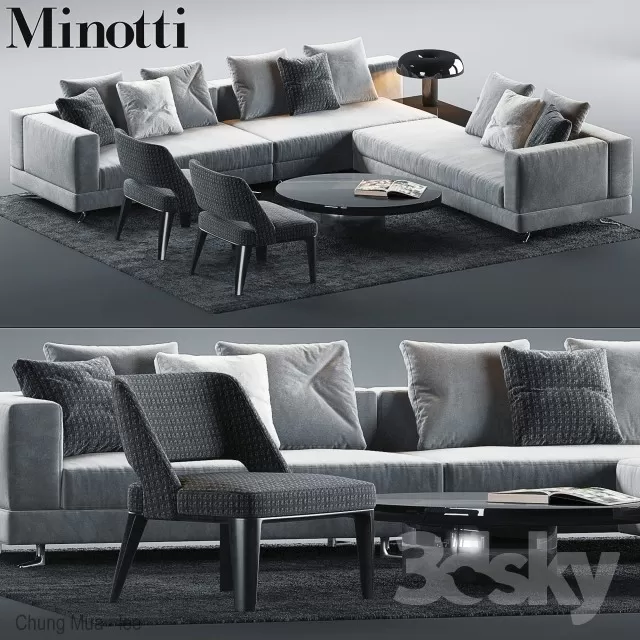 3DSKYFREE – LIVINGROOM - SOFA 3DS MAX MODELS
