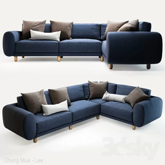 3DSKYFREE – LIVINGROOM - SOFA 3DS MAX MODELS