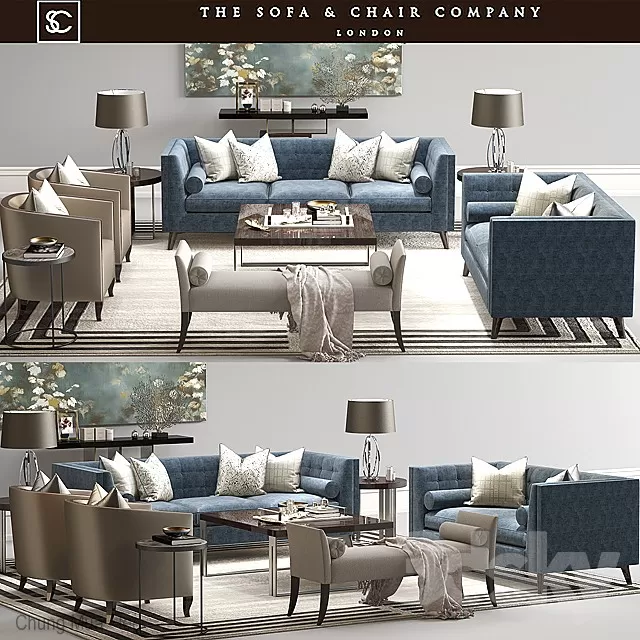 3DSKYFREE – LIVINGROOM - SOFA 3DS MAX MODELS