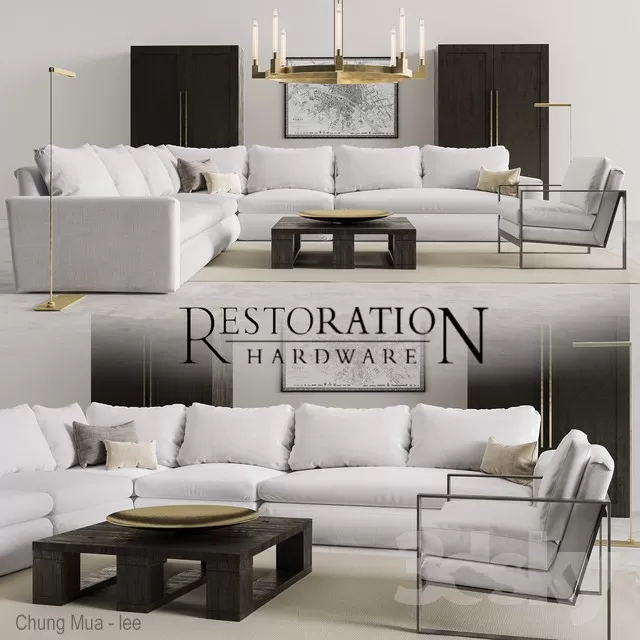 3DSKYFREE – LIVINGROOM - SOFA 3DS MAX MODELS