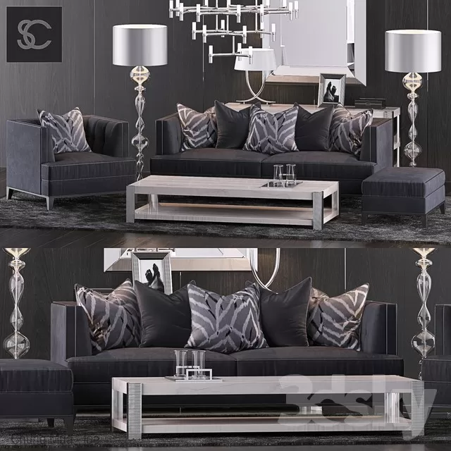3DSKYFREE – LIVINGROOM - SOFA 3DS MAX MODELS