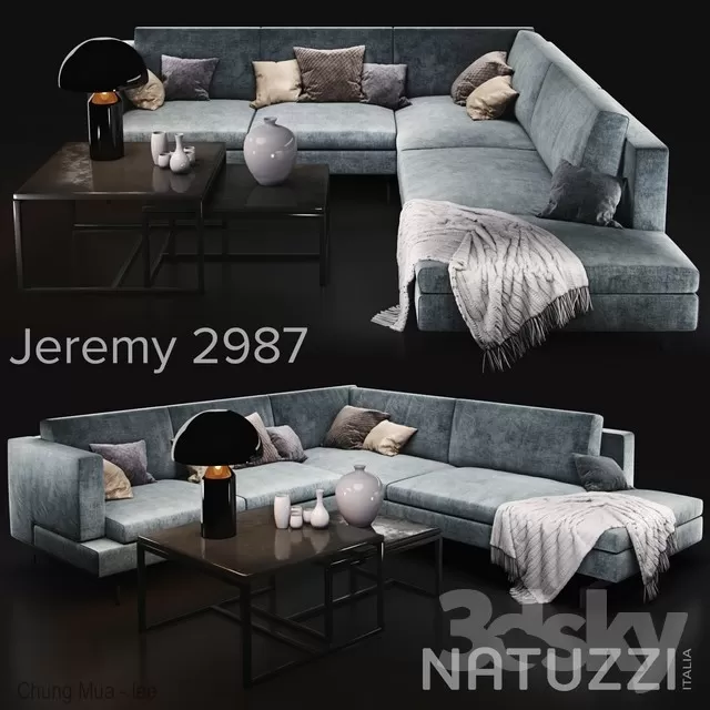 3DSKYFREE – LIVINGROOM - SOFA 3DS MAX MODELS