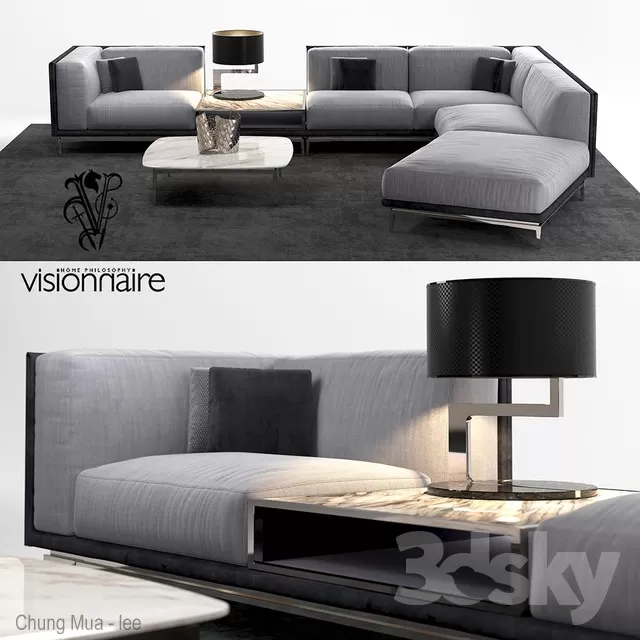 3DSKYFREE – LIVINGROOM - SOFA 3DS MAX MODELS