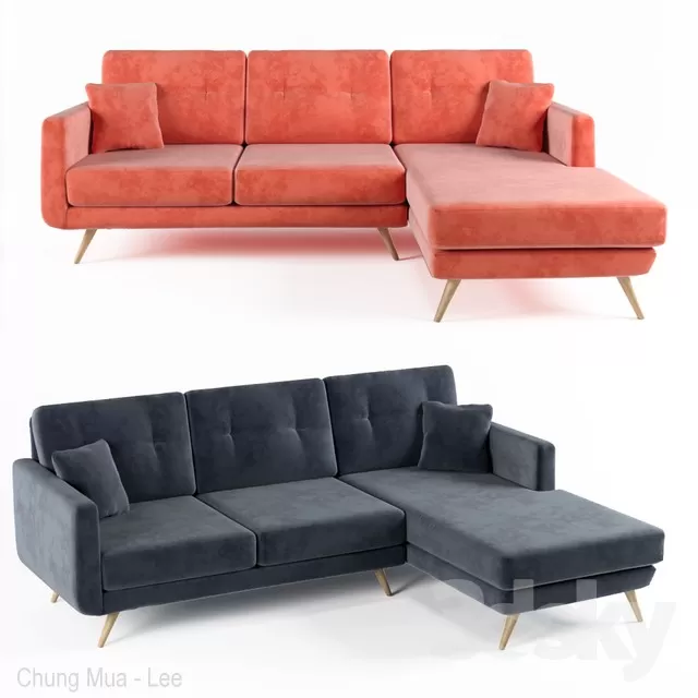 3DSKYFREE – LIVINGROOM - SOFA 3DS MAX MODELS