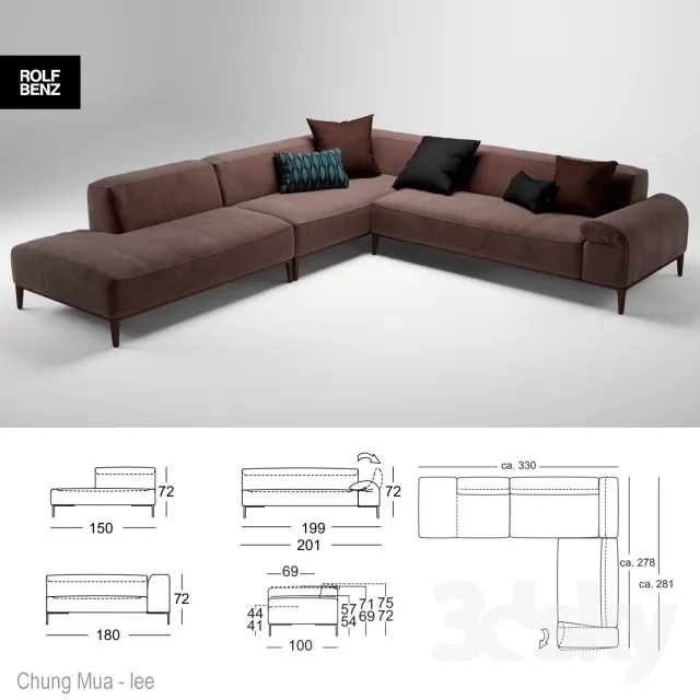 3DSKYFREE – LIVINGROOM - SOFA 3DS MAX MODELS